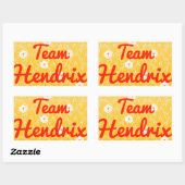 Team Hendrix Rechteckiger Aufkleber (Blatt)