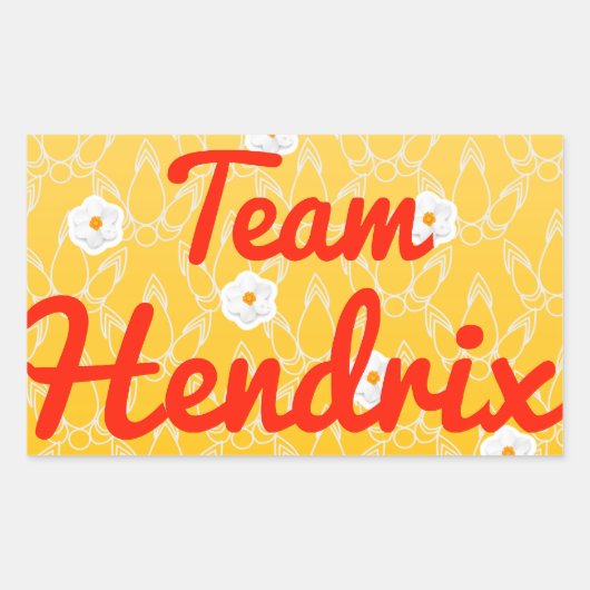 Team Hendrix Rechteckiger Aufkleber (Vorderseite)