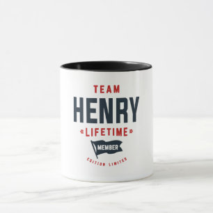 Team Henry Lifetime Mitglied Funny Name Henry Tasse