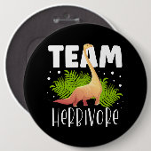 Team Herbivore Brachiosaurus Dinosaur Future Paleo Button (Vorne & Hinten)