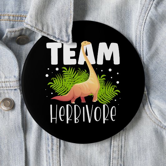 Team Herbivore Brachiosaurus Dinosaur Future Paleo Button (Beispiel)