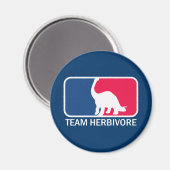 Team Herbivore Vegetarian Vegan Magnet (Vorderseite/Rückseite)
