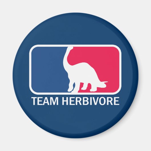 Team Herbivore Vegetarian Vegan Magnet (Vorne)