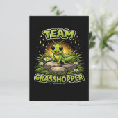 Team Heuschrecke Dankeskarte (Stehend Vorderseite)