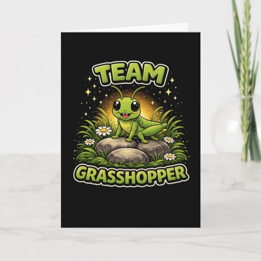 Team Heuschrecke Feiertagskarte (Vorderseite)
