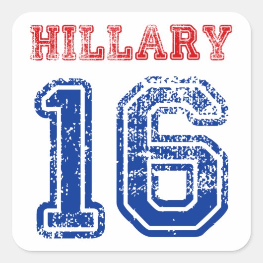 Team Hillary 2016 Quadratischer Aufkleber (Vorderseite)