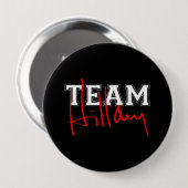 TEAM HILLARY WHITE.png Button (Vorne & Hinten)