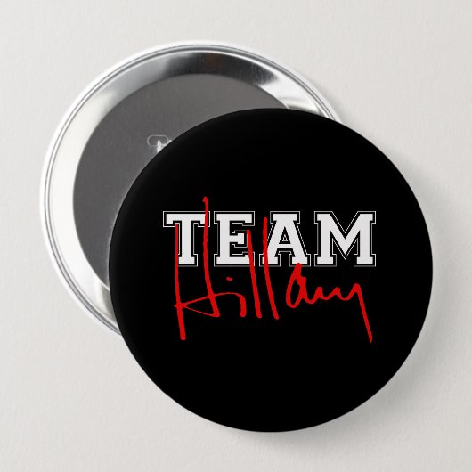 TEAM HILLARY WHITE.png Button (Vorne & Hinten)