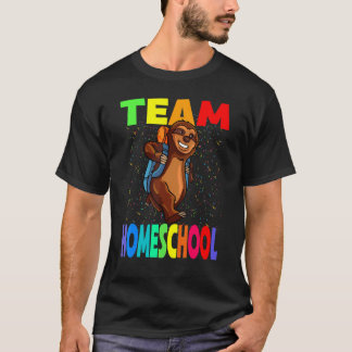 Team Homeschool Zurück zur Schule Faultier Schüler T-Shirt