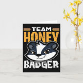 Team Honey Badger - Cooles Tiergeschenk Karte (Gelbe Blume)