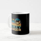 Team Honey Badger Fearless Animal Ratel mutig Kaffeetasse (Vorderseite Links)