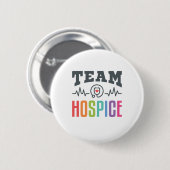 Team Hospice Krankenpfleger Ärztin Button (Vorne & Hinten)