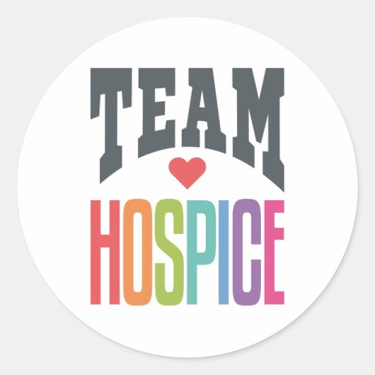 Team Hospice Squad Krankenpflege Runder Aufkleber (Vorderseite)
