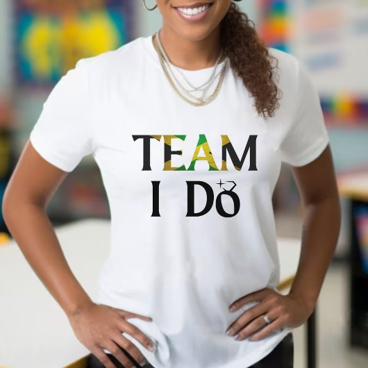 Team I Do Jamaican Flag Wedding Junggeselinnen-Abs T-Shirt