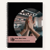 Team Image Hair Stylist Black Pink Werbung Notizblock (Vorderseite)