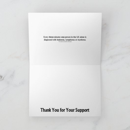 Team in Training Dankeschön Karte (Innenseite)