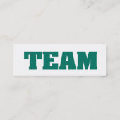 Team in Trainings-beschaffenkarten Mini Visitenkarte (Rückseite)