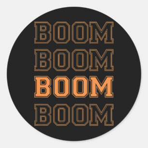 Team India Bumrah Fan-Shirt - Boom Boom Boom Boom Runder Aufkleber