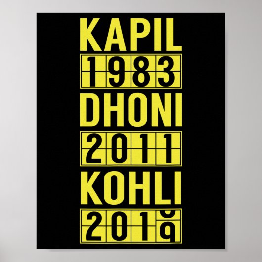 Team India Cricket Fan Jersey Poster (Vorne)