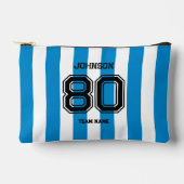 Team-Individuelle Name-Nummer des Blue Strips Zubehörtasche (Vorderseite)
