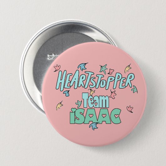 Team Isaac Pink Button (Vorne & Hinten)
