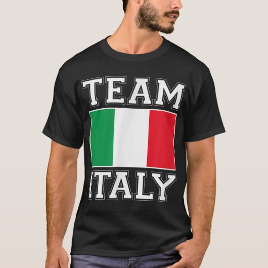 Team Italy Print Italian National Country Flag Ita T-Shirt (Vorderseite)