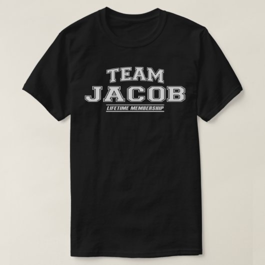 Team Jacob Proud Familienname, Nachname Geschenk T-Shirt (Design vorne)