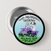 Team JagJeepsters Geocaching Abzeichen Button (Vorne & Hinten)