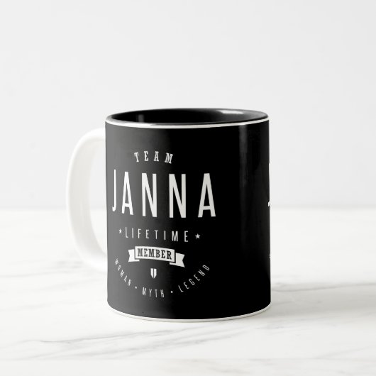 Team Janna Zweifarbige Tasse (Vorderseite Links)