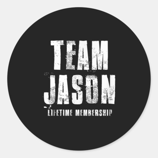 Team Jason Motivational Insrational Proud Family Runder Aufkleber (Vorderseite)