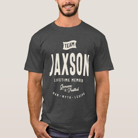 Team Jaxson Lifetime Mitglied Jaxson Name T-Shirt (Vorderseite)