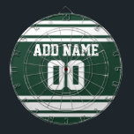 Team Jersey mit Individuelle Name und Nummer Dartscheibe<br><div class="desc">Grün und Weiß - Wenn Sie Fantasy Football-Team-Besitzer sind,  machen Sie Ihre eigenen Produkte und zeigen Sie Ihren Freunden! Oder - Spielst du High School Football und will ein Memento? Dieses Jersey Design ist perfekt für jeden,  der Sport spielt.</div>