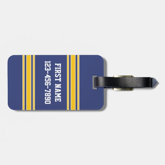 Team Jersey mit Individuelle Name und Nummer Gepäckanhänger (Rückseite horizontal)