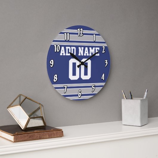Team Jersey mit Individuelle Name und Nummer Große Wanduhr (Büro)