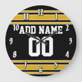 Team Jersey mit Individuelle Name und Nummer Große Wanduhr (Vorderseite)