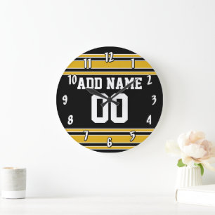 Team Jersey mit Individuelle Name und Nummer Große Wanduhr