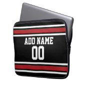 Team Jersey mit Individuelle Name und Nummer Laptopschutzhülle (Vorderseite Links)