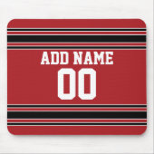 Team Jersey mit Individuelle Name und Nummer Mousepad (Vorne)