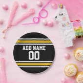 Team Jersey mit Individuelle Name und Nummer Pappteller (Party)