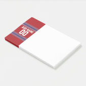 Team Jersey mit Individuelle Name und Nummer Post-it Klebezettel (angewinkelt)