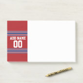 Team Jersey mit Individuelle Name und Nummer Post-it Klebezettel (Auf Schreibtisch)