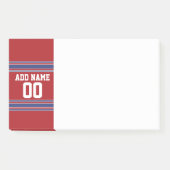 Team Jersey mit Individuelle Name und Nummer Post-it Klebezettel (Vorderseite)