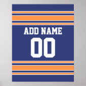 Team Jersey mit Individuelle Name und Nummer Poster (Vorne)