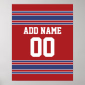 Team Jersey mit Individuelle Name und Nummer Poster (Vorne)