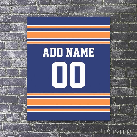 Team Jersey mit Individuelle Name und Nummer Poster