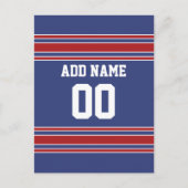 Team Jersey mit Individuelle Name und Nummer Postkarte (Vorderseite)