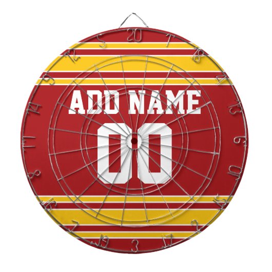 Team Jersey mit Name und Nummer Dartscheibe (vorne)