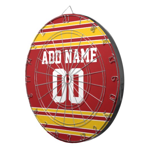 Team Jersey mit Name und Nummer Dartscheibe (Vorderseite rechts)