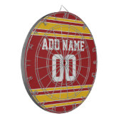 Team Jersey mit Name und Nummer Dartscheibe (Vorderseite Links)