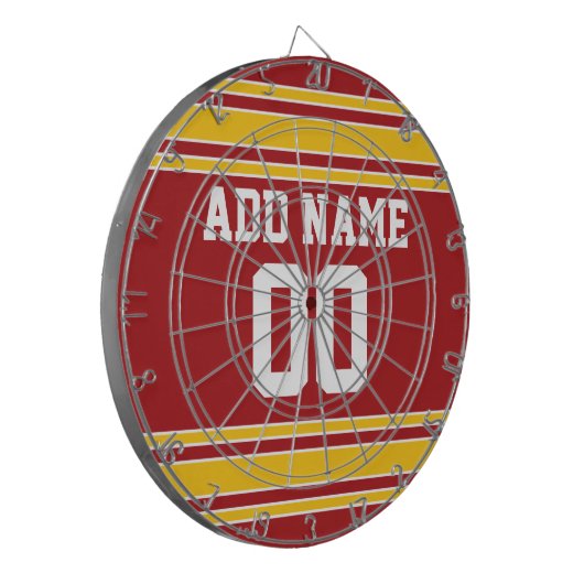 Team Jersey mit Name und Nummer Dartscheibe (Vorderseite Links)